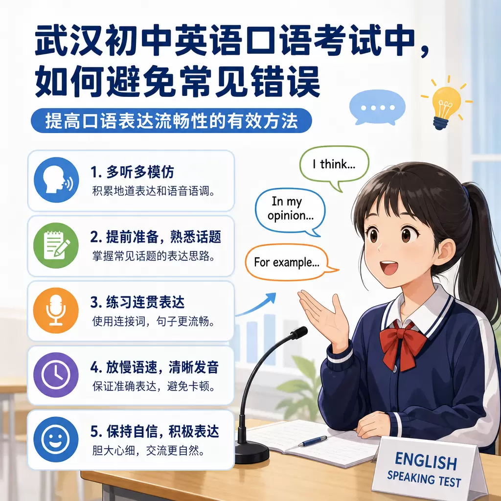 武汉初中英语口语考试中，如何避免常见错误